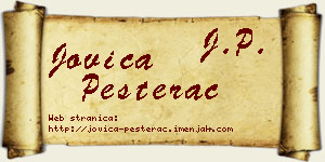 Jovica Pešterac vizit kartica